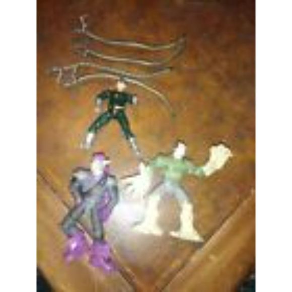 Lot of 3 Spiderman Villans Green Goblin Doc Ock Silver - Picture 1 of 8